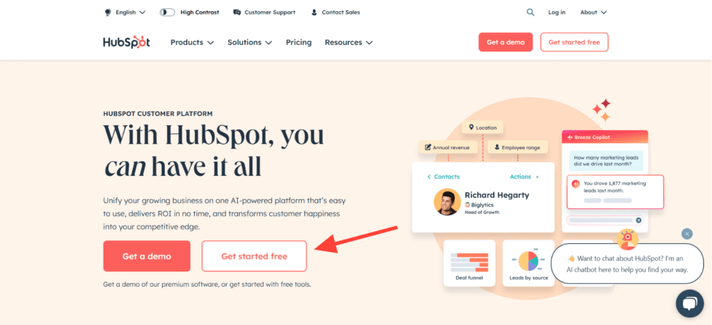 hubspot account creation process