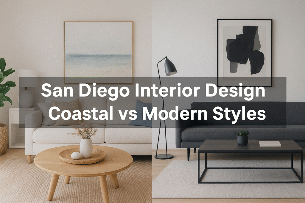 San Diego Interior Design: Coastal vs. Modern Styles